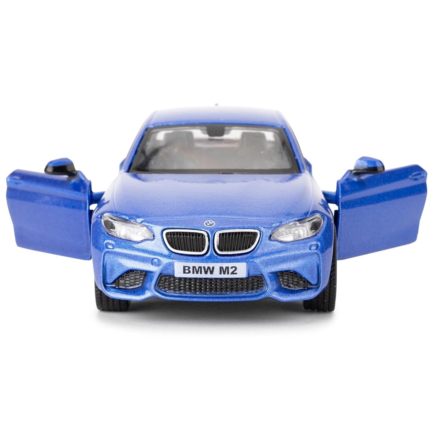 RMZ City BMW M2 1:36 Die-Cast Car Model | Pull Back & Go | Openable Doors | Blue & White Variants