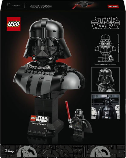 LEGO 75439 Star Wars 75439 Darth Vader Bust - Display Model Kit for Adults incl. Collectible Sith Minifigure w/Red Lightsaber |349 Pcs