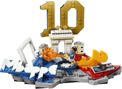 LEGO 43013 Editions Kylian Mbappé – Football Highlights Toy - 3D Display Model Kit w/Collectible Minifigure - Kids' Room Decor - Gift for 10+ Year Old Boys, Girls & Adult Sports Fans