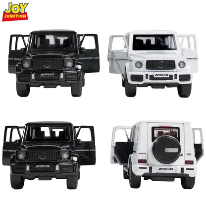 JOY JUNCTION Mercedes-Benz 1:32 Scale Alloy Metal Pullback Die-Cast Car – Black with Lights, Music & Openable Doors - Jaiman Toys