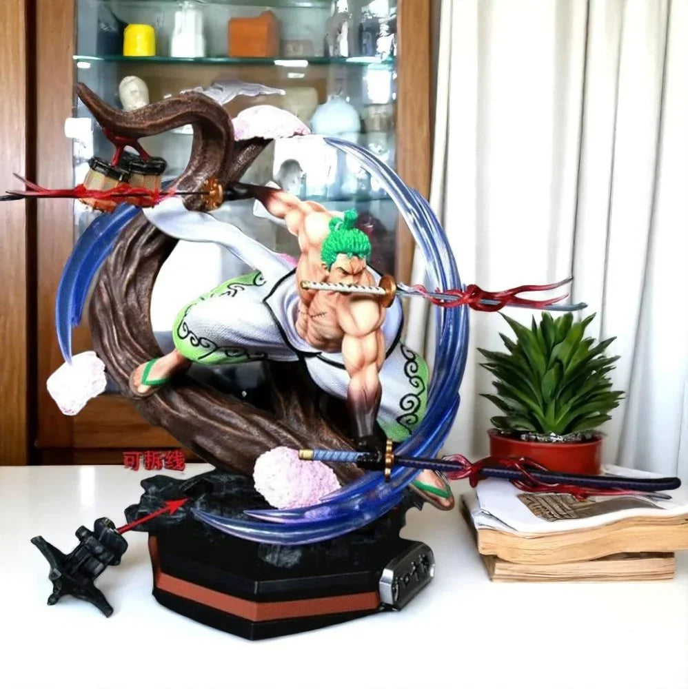 Roronoa Zoro 39cm GK Anime Figure with LED Light | One Piece Collectible Model - Jaiman Toys