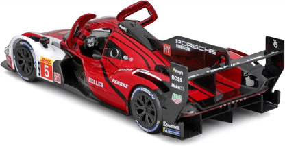 Bburago Metal Die-Cast - 1/24 Scale Model Compatible With Porsche Lmh 963 9Rd 4.6L Turbo V8 2023 Sports - Racing Car Model Red - Jaiman Toys