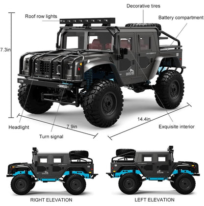 JJRC Q121 H1 HURTLE 1:12 Scale 4WD RC Crawler – Full Proportional Control Off-Road Truck (Grey)