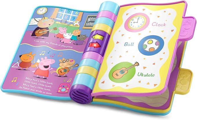 VTech Peppa Pig Peppa's Nursery Rhymes Interactive Musical Story Book with Lights, Songs & Learning Activities
