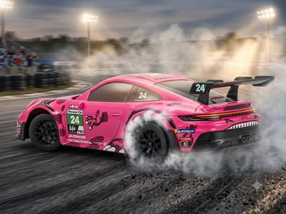 Hstar 91602P-4 1:16 Scale 4WD High-Speed RC Racing Car | 2.4GHz Remote Control Drift Car with Spray Effect, LED Lights, Rechargeable Battery & Spare Tyres | 2 Colour Variants