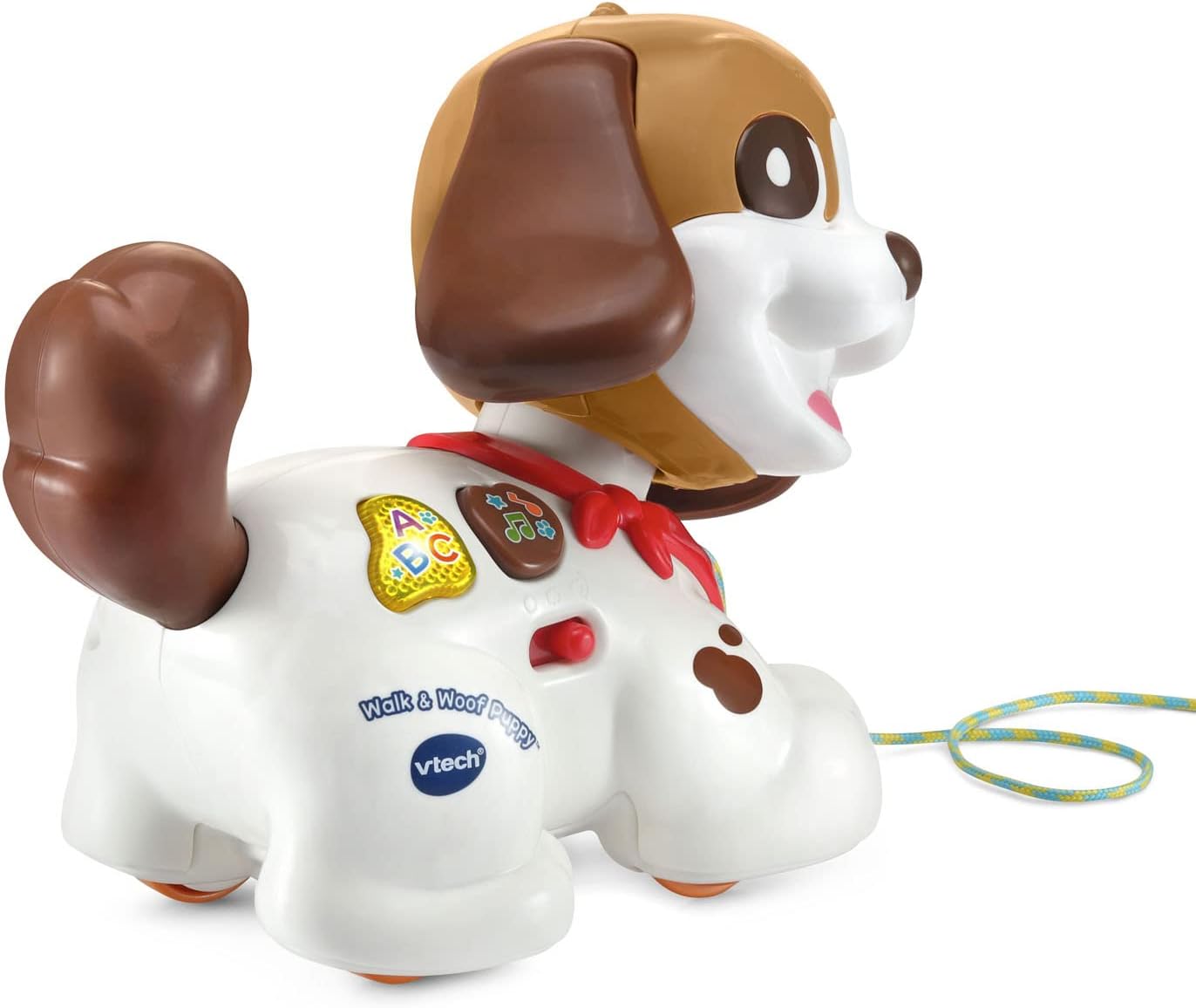 VTech Walk and Woof Puppy | Interactive Pull-Along Learning Puppy with Barking Sounds, Music, Letters & Early Learning for Toddlers