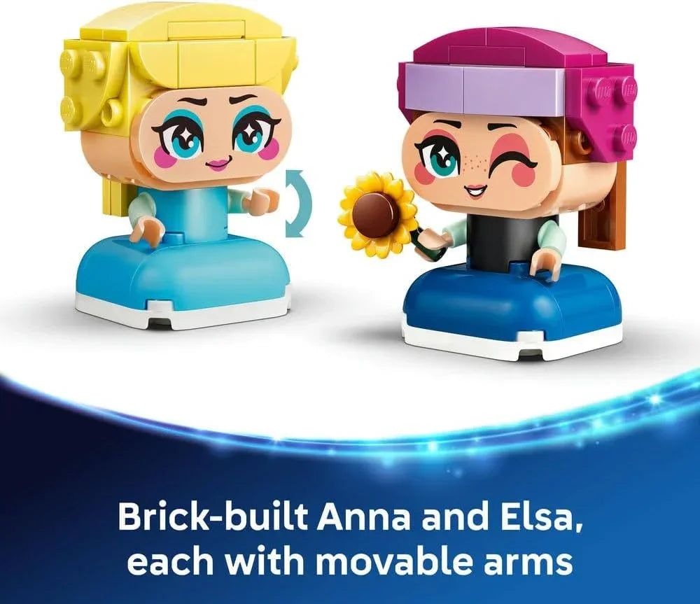 LEGO  43284 Disney Frozen Mini Anna & Elsa Figures - Princess Toy incl. 2 Mini Dolls w/Sunflower & Icebolt Accessories - Small Gift Idea for 5+ Year Old Girls & Fans