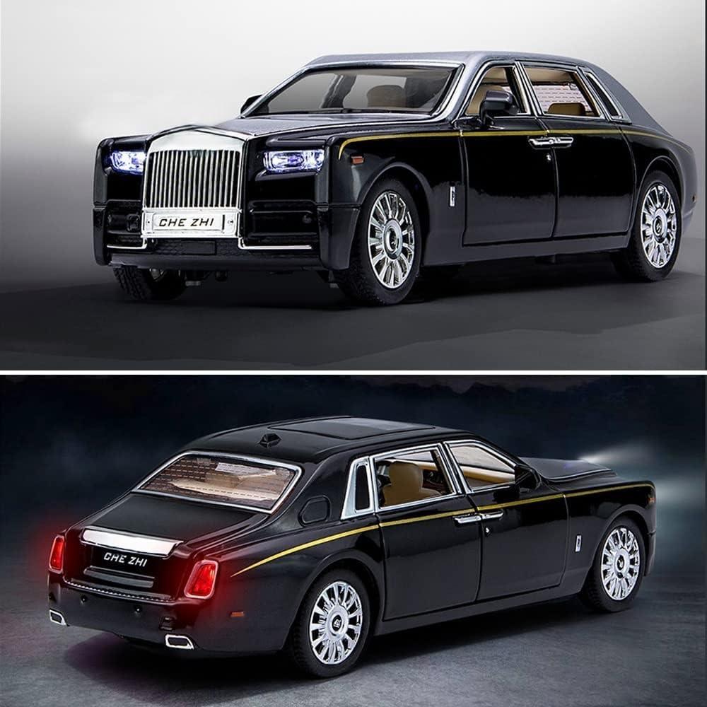 Che-ZHI  1:24 Scale Rolls-Royce Phantom Die-Cast Black Model with Lights and Sounds