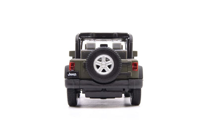 Welly 1:38 Jeep Wrangler Rubicon Military Green Die-Cast Model | Armor Squad Collectible