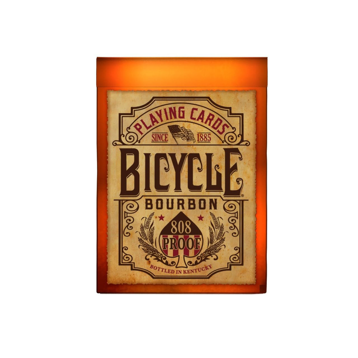 Bicycle Bourbon Playing Cards – Vintage Poker Deck with Air-Cushion Finish & Copper Foil Tuck Box
