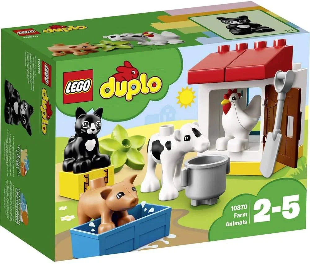 LEGO 10870 Duplo Farm Animals  – Educational Building Blocks Set for Toddlers, Multicolor
