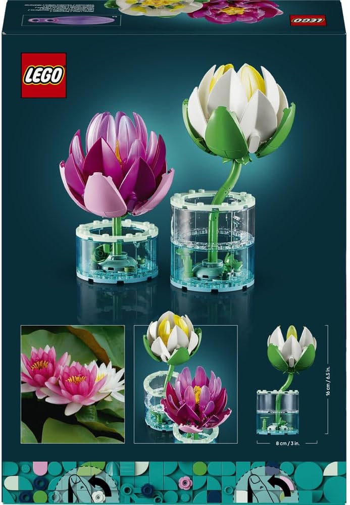 LEGO 11511 Botanicals Water Lilies Building Set | 259 Pieces | Decorative Floral Display for Home & Office