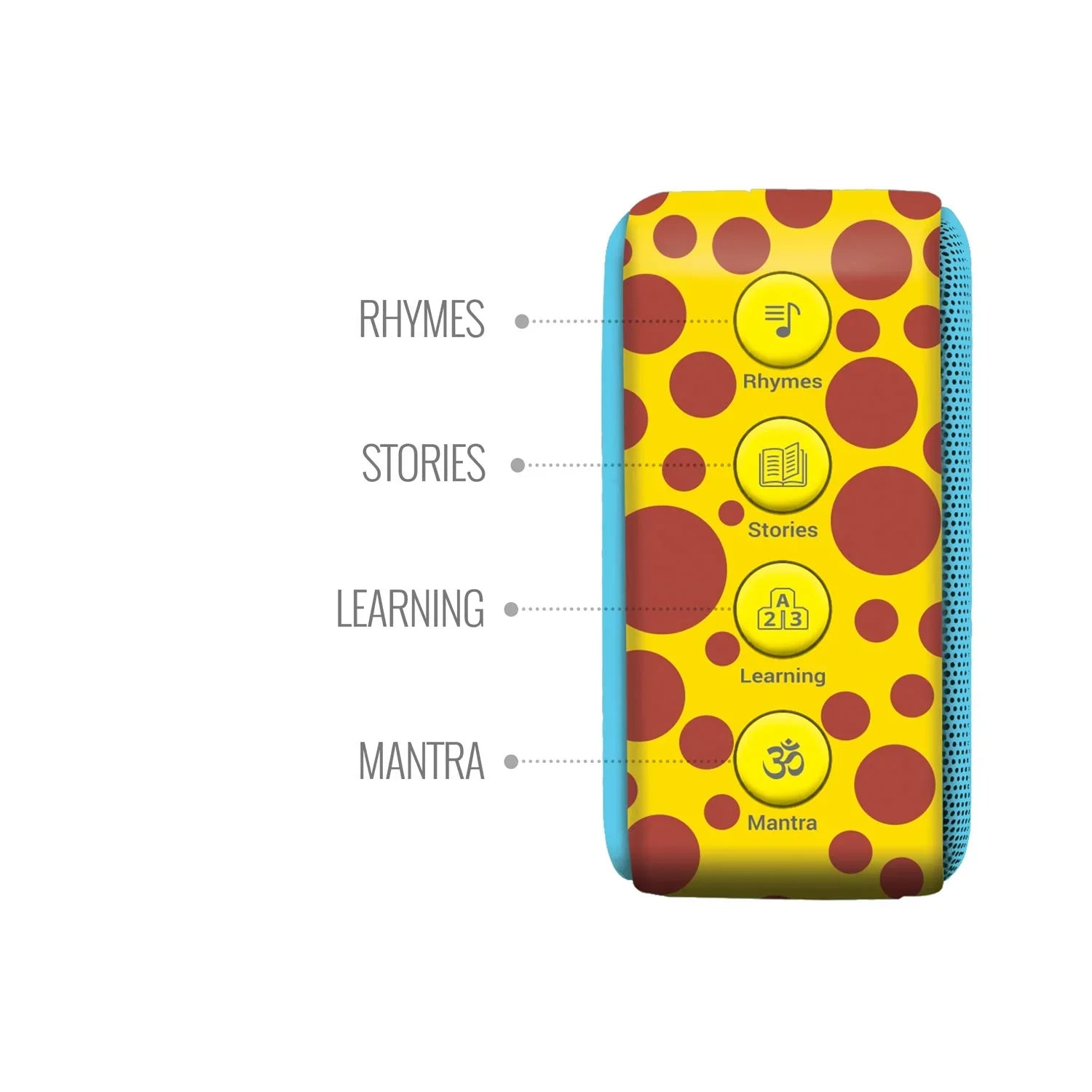 Saregama Carvaan Mini Kids - Pre-Loaded with Stories, Rhymes, Learnings, Mantras with Bluetooth/USB/Aux in-Out - Jaiman Toys