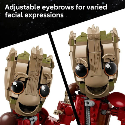 LEGO | Marvel 76341 Ravager Jumpsuit Groot Figure - Collectible Superhero Toy - Cute Desk or Bedroom Decor Idea - Birthday Gift for 10+ Year Old Boys & Fans