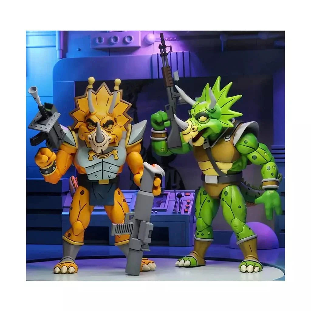 NECA Teenage Mutant Ninja Turtles Cartoon Zorax & Zork 2-Pack 7-Inch (18cm) Action Figures - Jaiman Toys