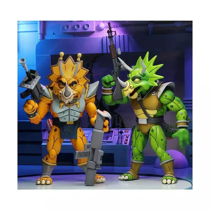NECA Teenage Mutant Ninja Turtles Cartoon Zorax & Zork 2-Pack 7-Inch (18cm) Action Figures - Jaiman Toys