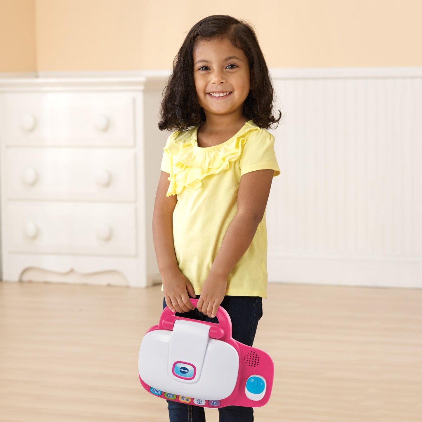 VTech Tote & Go Laptop Pink | Interactive Educational Learning Laptop for Kids | ABCs, Numbers, Games & Music | Ages 3+