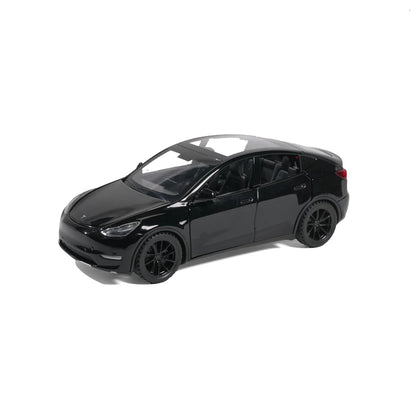 JOY JUNCTION Tesla 1:32 Scale Alloy Metal Pullback Die-Cast Car – Black with Lights, Music & Openable Doors - Jaiman Toys