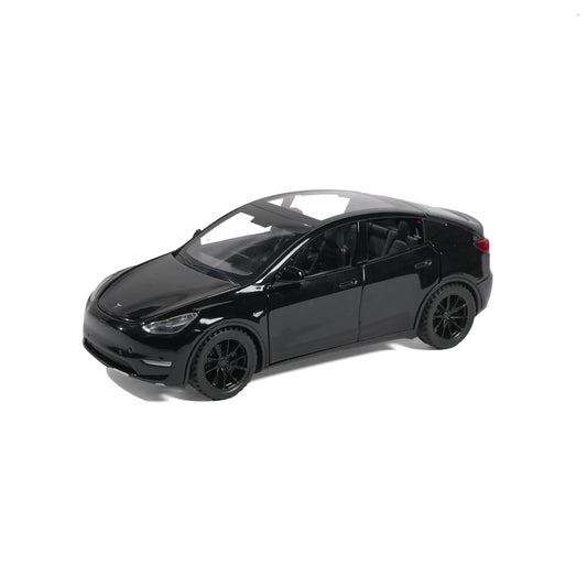JOY JUNCTION Tesla 1:32 Scale Alloy Metal Pullback Die-Cast Car – Black with Lights, Music & Openable Doors - Jaiman Toys