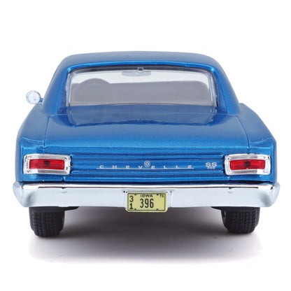 Maisto 1966 Chevrolet Chevelle SS 396 1:24 Die-Cast Model Car | Collector's Collection | Blue Classic Muscle Car