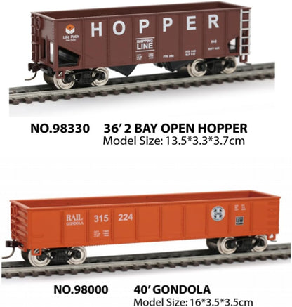 HANFLY 66150 US UP-20 Diesel Locomotive HO 1:87 Electric Train Set with Metal Track