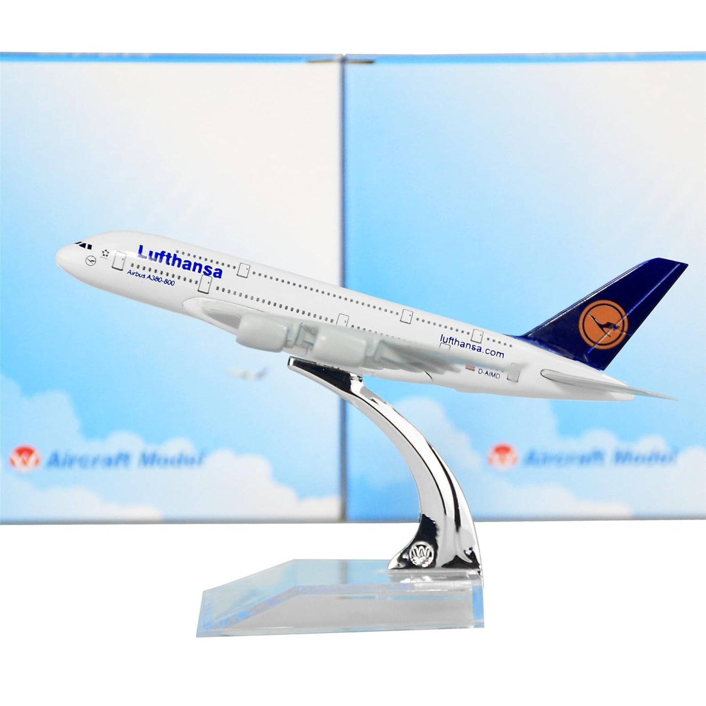 Breatoi Die-Cast Aeroplane Scale Model – Lufthansa A380 Aircraft (16 cm)