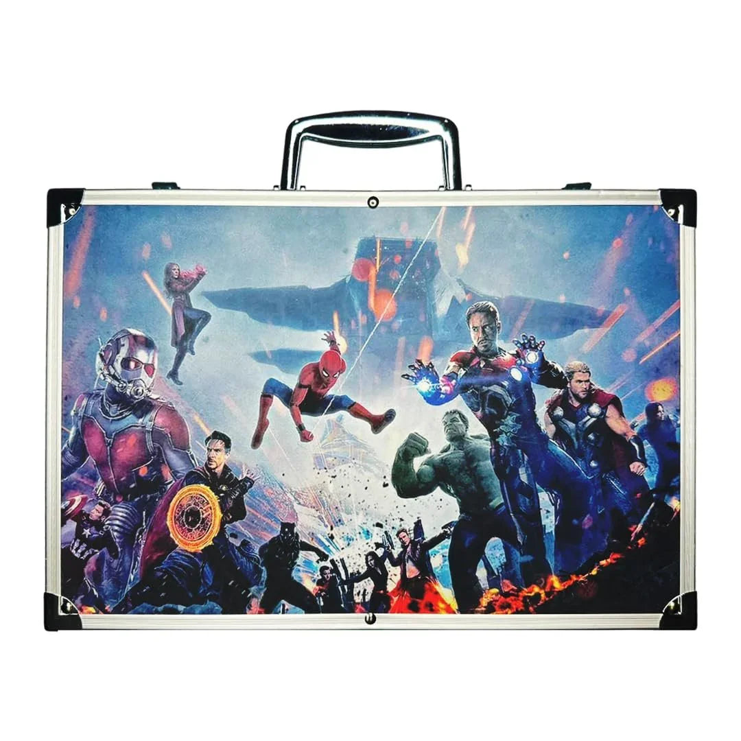 Kids Art Drawing Set Art and Craft Supplies Drawing and Painting Set Great Birthday Gift for Boys Girls Children - 145 Pcs Art Set Spiderman + Iron Man - Jaiman Toys