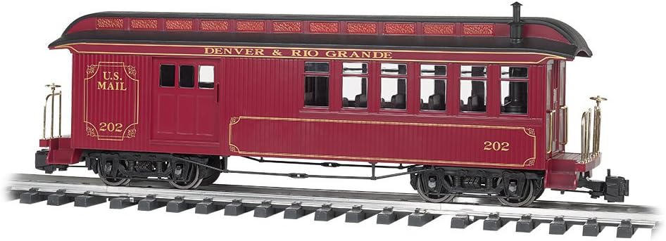 Bachmann Jackson Sharp Combine Denver & Rio Grande | Large Scale Passenger & Baggage Car