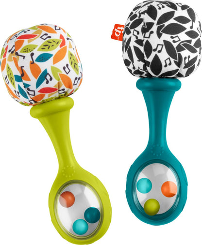 Fisher-Price Rattle 'n Rock Maracas Baby Toy | Soft Musical Sensory Rattles for Infants | Easy-Grip Shaker Toys | 3 Months+