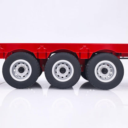 HUINA 1502 1:18 RC Flatbed Semi Trailer with Electronic Support Legs & Tail Board for 1501 Tractor Truck