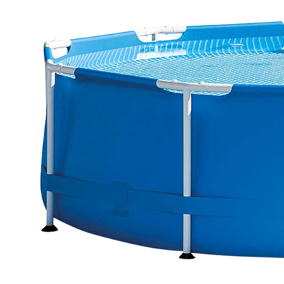 Intex Metal Frame Pool 28205 – 8 ft × 20 in (244 × 51 cm) Round Above Ground Swimming Pool | Durable Backyard Kids Pool
