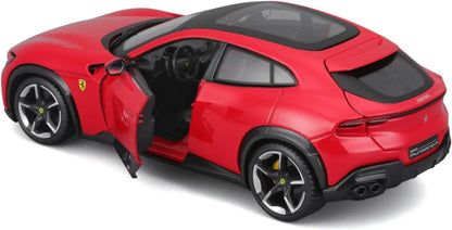 Bburago 1:24 Ferrari Purosangue Red | Licensed SUV Scale Model Car Collectible