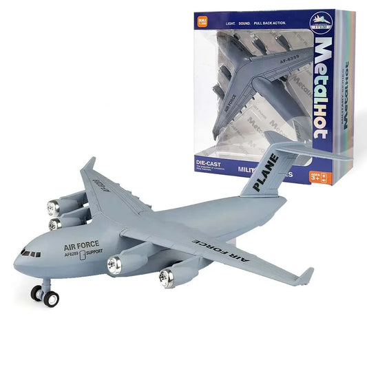 Airplane 1:300 Scale Heavy-Duty Military Cargo Aircraft Model – Die-Cast Transport Jet Collectible (C17 Type) - Jaiman Toys