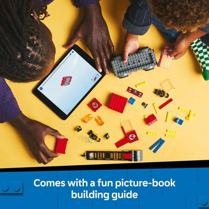 LEGO City - 60463 Fire Engine with Ladder Toy for Toddlers - Vehicle Set with a Truck and 2 Firefighter Minifigures for 4+ Year Old Boys & Girls - Educational Gifts for Preschool Kids