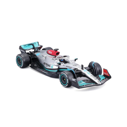 Bburago 1:43 Mercedes W13 #63 George Russell 2022 – Diecast F1 Model (Silver)