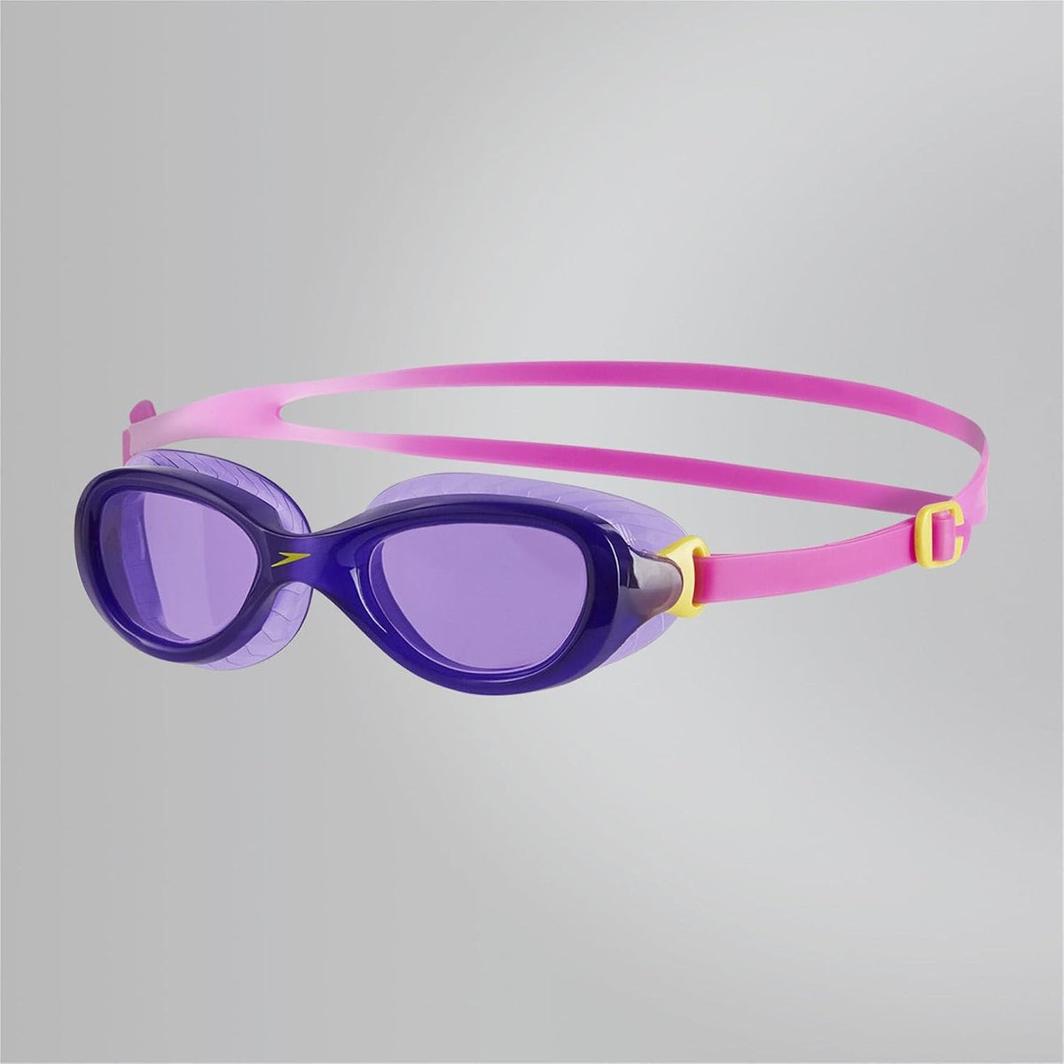 Speedo Futura Classic Unisex Kids Tint-Lens Swimming Goggles with Anti-Fog, 100% UV Protection and Adjustable Side Clips, Ages 6–14 – Pink & Violet