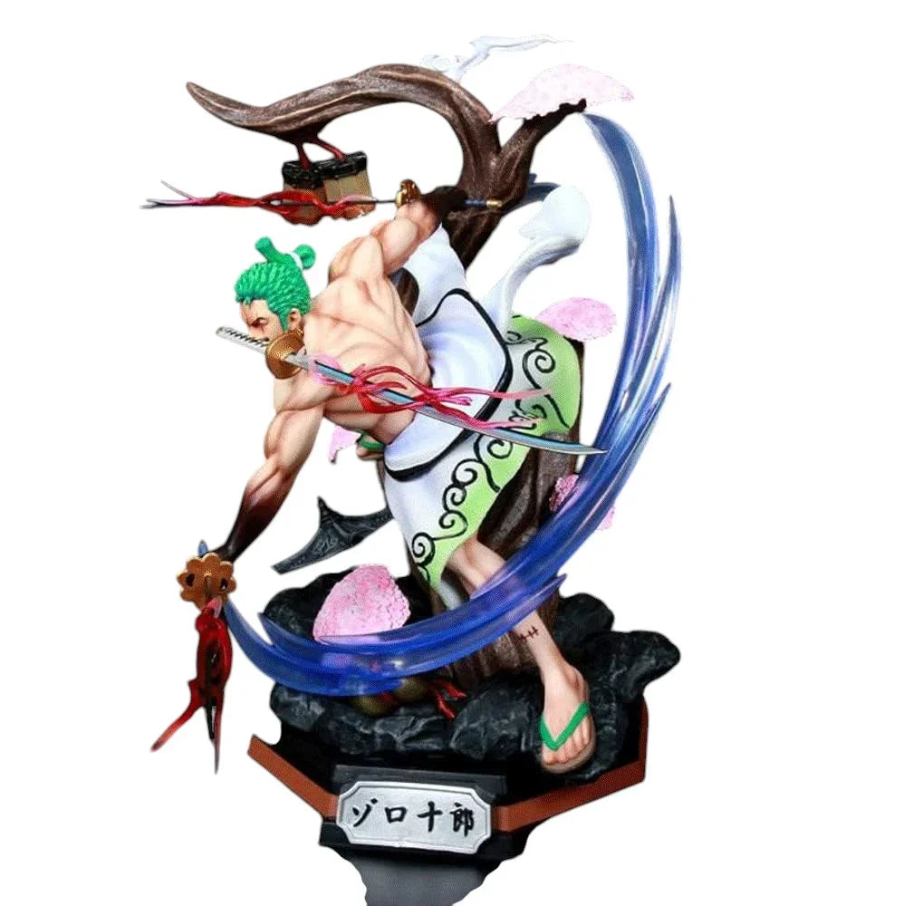 Roronoa Zoro 39cm GK Anime Figure with LED Light | One Piece Collectible Model - Jaiman Toys