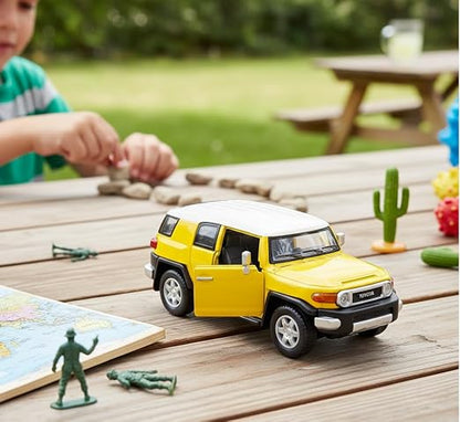 MSZ 1:36 Toyota FJ Cruiser Yellow Die-Cast Pull-Back Model Car