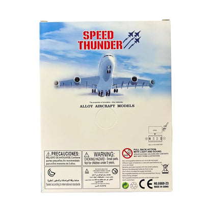 Airplane! 1:750 Scale Die-Cast Airliner – Mini Pullback Plane with Lights & Sounds | Compact Aviation Collectible - Jaiman Toys