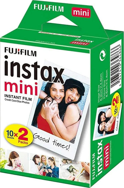 Fujifilm Instax Mini 90 Camera + 20 Shot Films + 1x Instax Photo Storage Box (Black, Instax Mini 90) - Jaiman Toys