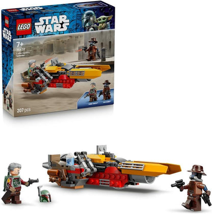 LEGO Star Wars 75437 Cobb Vanth's Speeder Toy - incl. Cobb Vanth & Cad Bane Minifigures, plus Blasters & a Jetpack - Gift for 7+ Year Old Boys and The Mandalorian Fans