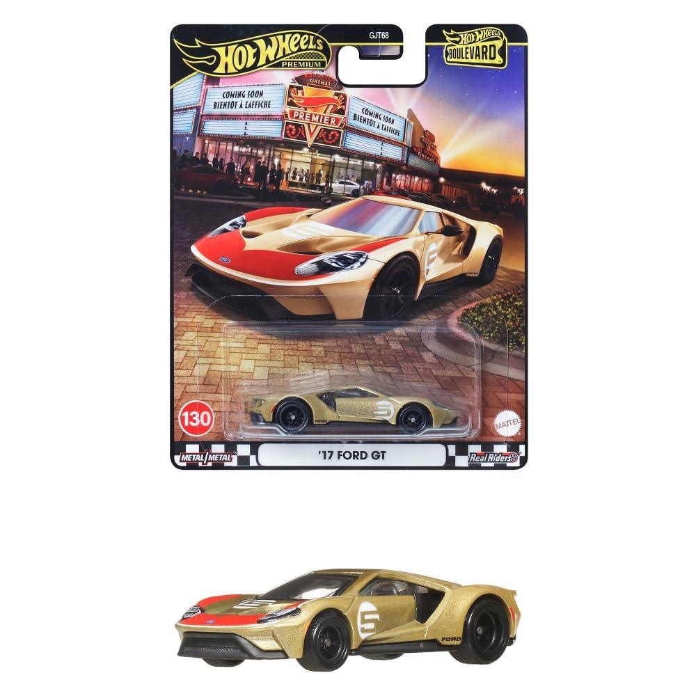 Hot Wheels Boulevard™ '17 Ford GT Yellow 1:64 Premium Die-Cast Car with Real Riders