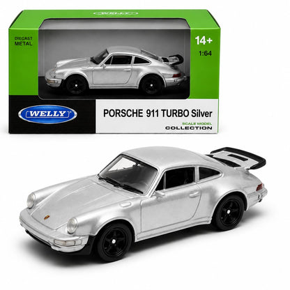 Welly 1:64 Porsche 911 Turbo Silver