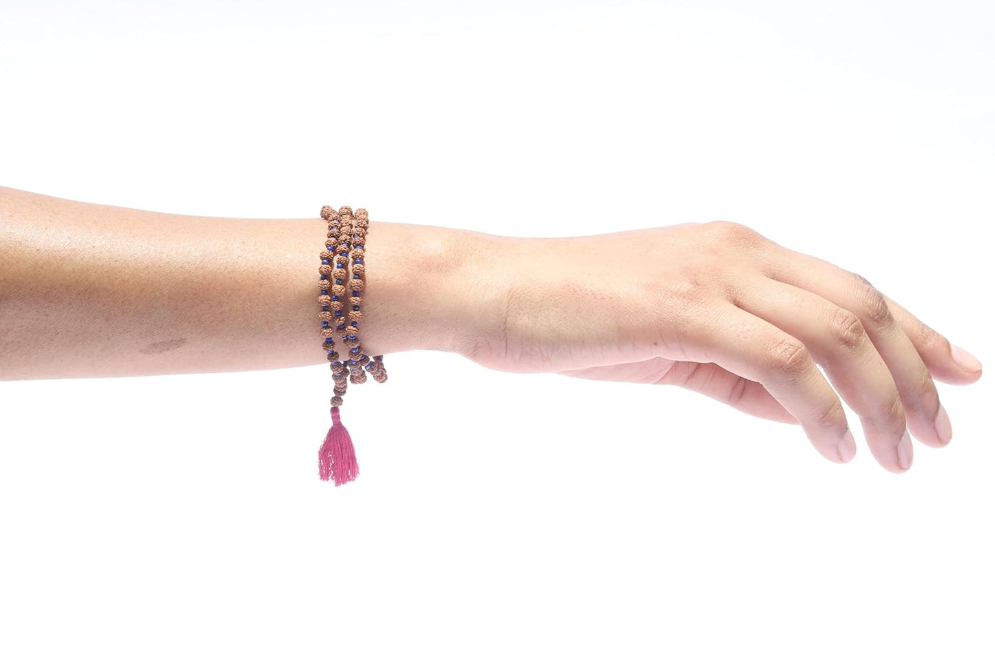 Maha Mala Lapis Lazuli & Rudraksha 108 Beads Mala – 3.5mm Rudraksha + 2mm Lapis | Handmade in India