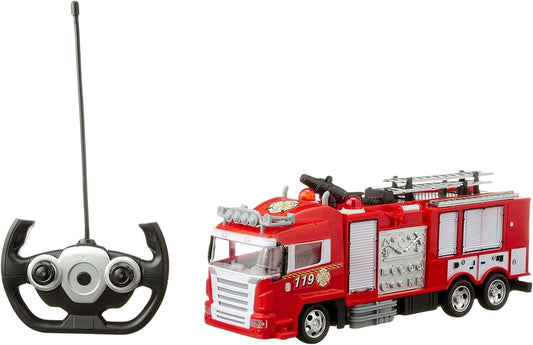 SYR Car 666-192NA Fire Rescue Truck with Remote Control for Kids, red