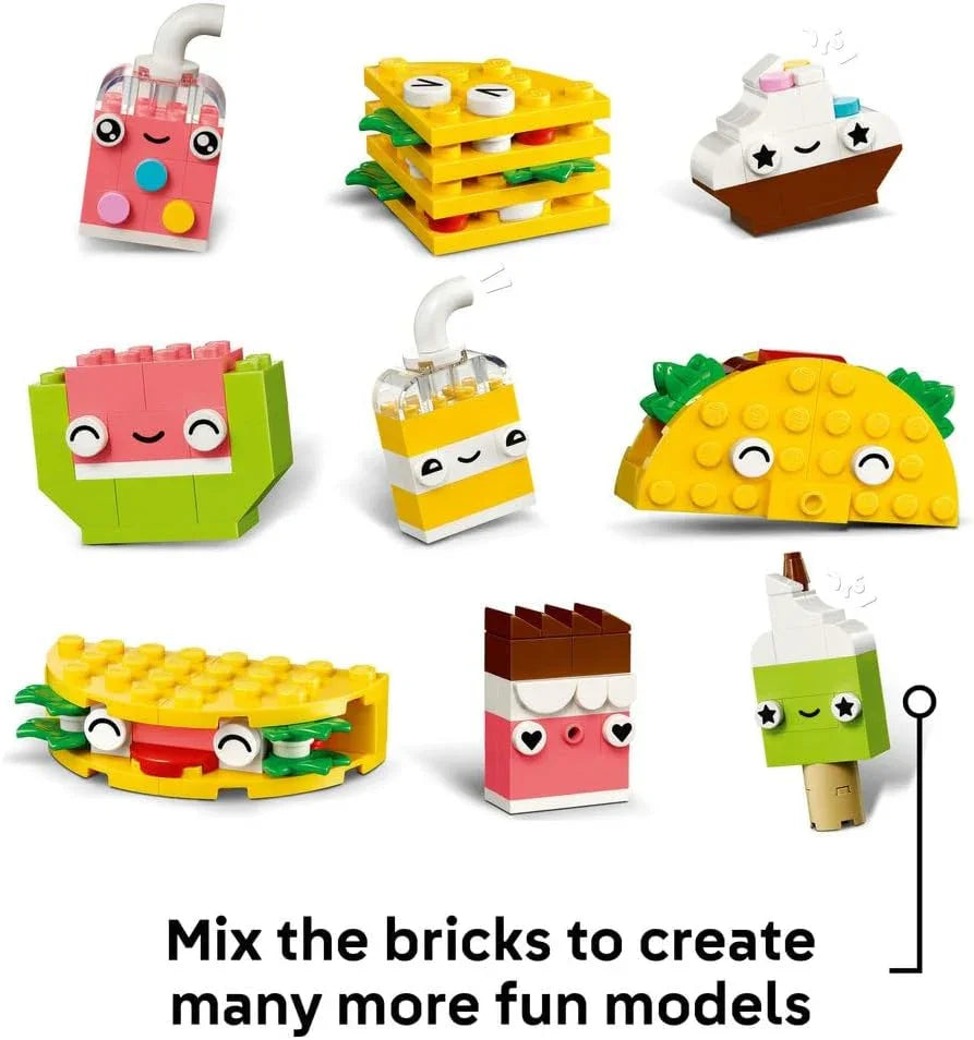LEGO Classic 11039 Creative Food Friends Playset, Creative Role-Play Toy for Boys and Girls, Assorted Bricks to Build a Cupcake, Ice Cream, Avocado & Taco, Building Set for Kids Aged 4 and Over