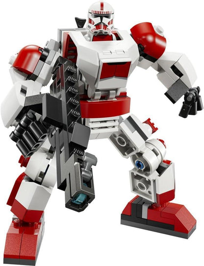 LEGO Star Wars 75448 Clone Shock Trooper Mech Toy - Posable Action Figure w/Blaster Rifle & Minifigure - Collectible Gift for 6+ Year Old Boys & Fans