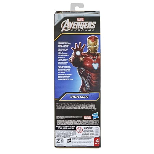 (Box Damage) Hasbro Marvel Avengers Infinity War Iron Man Action Figure 12 Inch, Titan Hero Series Superhero Collectible Toy, Detailed Iron Man Figure for Kids, Play, Display & Collecting, Boys & Girls