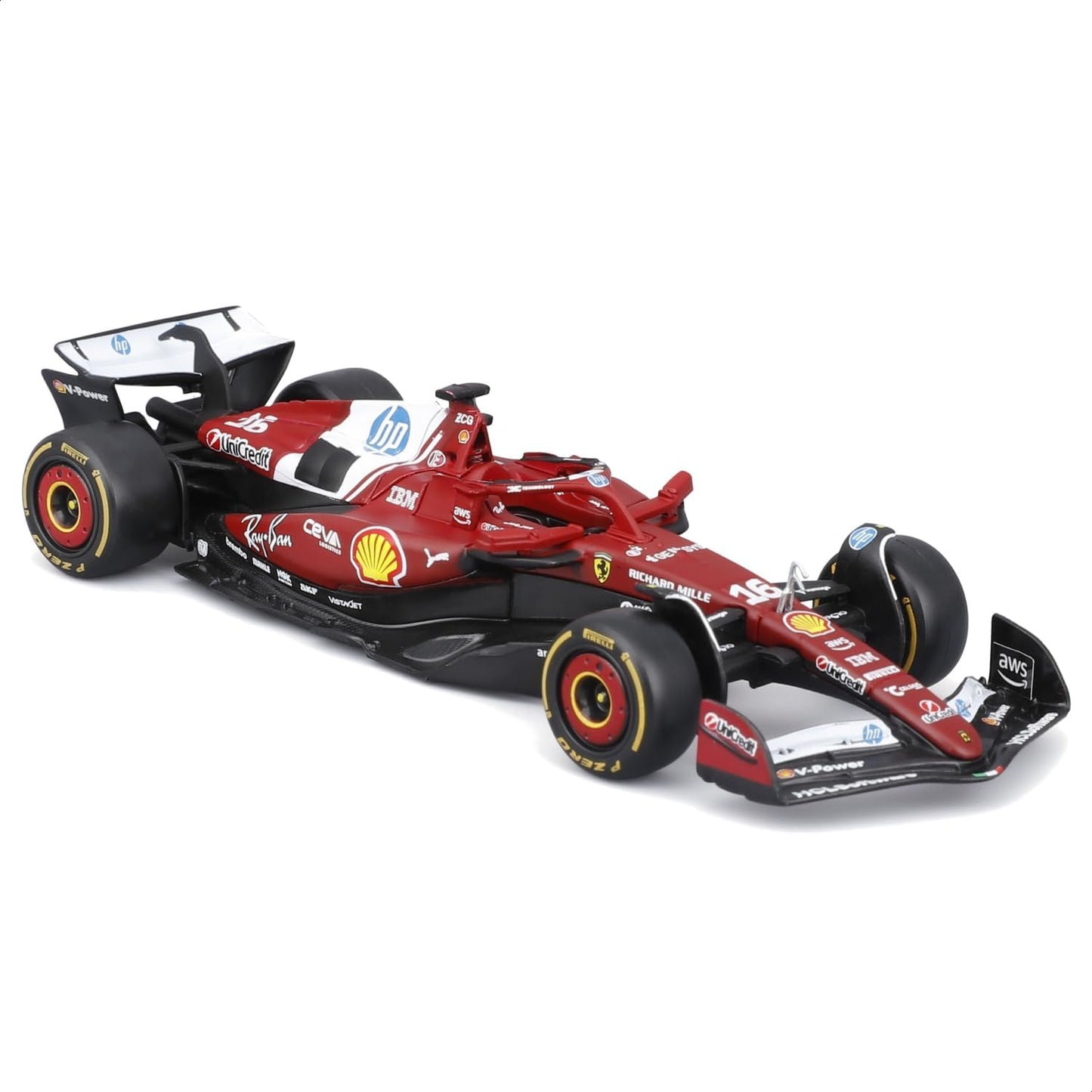 Bburago 1:43 Ferrari SF-25 #16 Charles Leclerc 2025 Formula 1 Racing Die-Cast Model Car – Official Licensed Collectible 18-36853