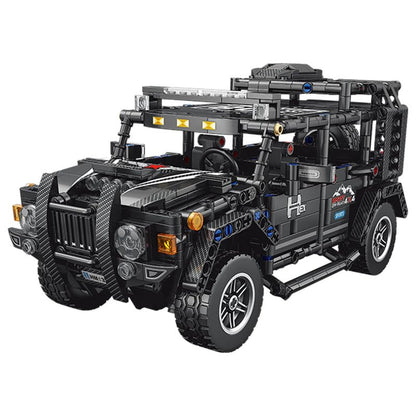 ThinkerPlace 1:14 DIY Blocks Pull-Back Jeep | Buildable STEM Construction Off-Road Toy Car for Kids 8+